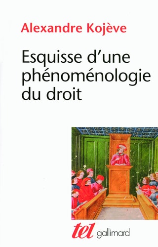 ESQUISSE D'UNE PHENOMENOLOGIE DU DROIT, de Alexandre Kojève | portada del libro
