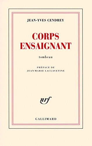 CORPS ENSAIGNANT, de Cendrey | portada del libro