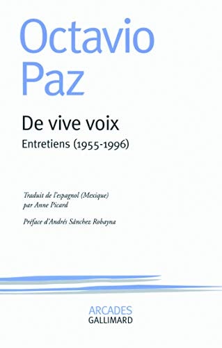 DE VIVE VOIX, de Octavio Paz | portada del libro