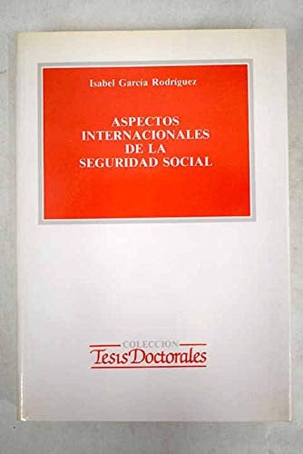 Aspectos internacionales de la seguridad social, de GARCIA RODRIGUEZ | portada del libro