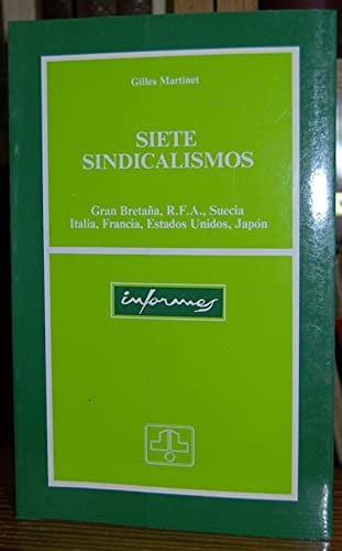 Siete sindicalismos, de MARTINET | portada del libro