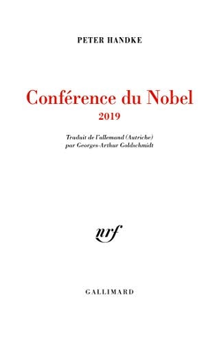 CONFERENCE DU NOBEL, de Peter Handke | portada del libro