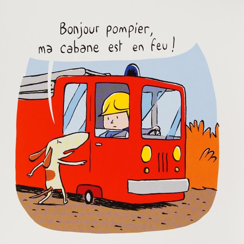 Bonjour pompier !, de Michaël Escoffier | portada del libro