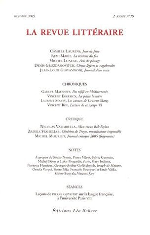 A REVUE LITTERAIRE N°19 OCTOBRE 2005, de Camille Laurens | portada del libro