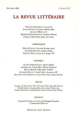 A REVUE LITTERAIRE N°21 DECEMBRE 2005, de Sacha Ramos | portada del libro