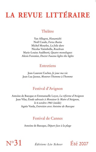 A REVUE LITTERAIRE N°31 ETE 2007, de collectif | portada del libro