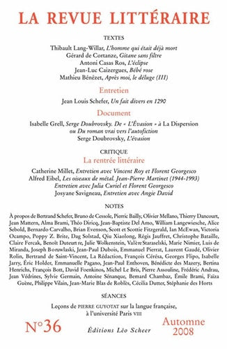 A REVUE LITTERAIRE N 36 2008, de COLLECTIF | portada del libro