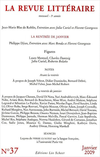 A REVUE LITTERAIRE N 37 01/2009, de COLLECTIF | portada del libro