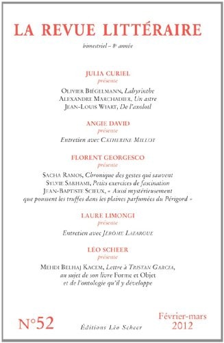 A REVUE LITTERAIRE N 52 FEVRIER MARS 12, de Julia Curiel | portada del libro