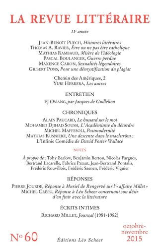 EVUE LITTERAIRE N 60, de COLLECTIF | portada del libro