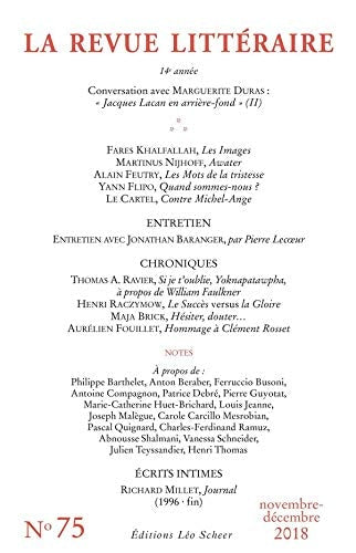 A REVUE LITTERAIRE N 75, de Collectif | portada del libro