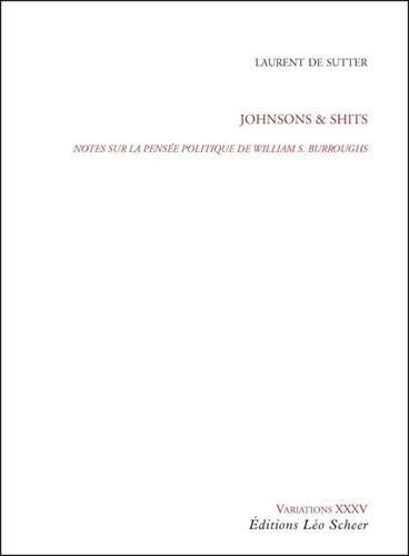 OHNSONS ET SHITS, de Laurent De Sutter | portada del libro
