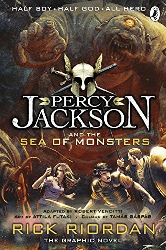 PERCY JACKSON AND THE SEA OF MONSTERS, de Rick Riordan | portada del libro