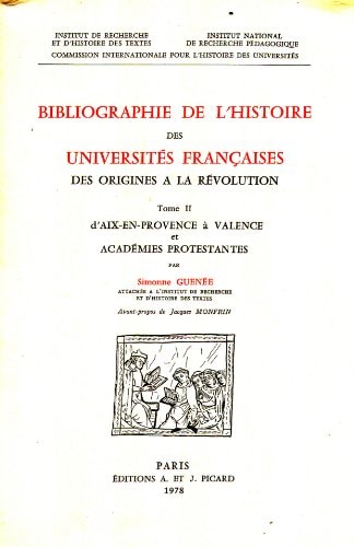 IBLIOGRAPHIE DE L'HISTOIRE DES UN (ECB), de Simonne Guenée | portada del libro