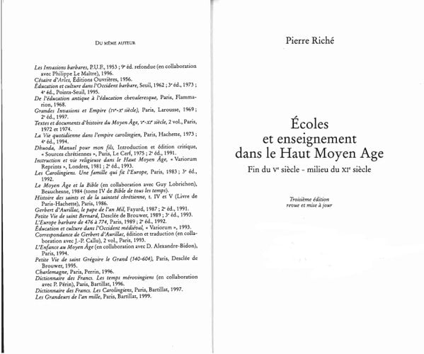 COLES ET ENSEIGNEMENT DANS LE HAU (ECB), de Riche | portada del libro
