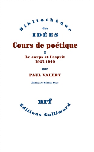 COURS DE POETIQUE T1, de Paul Valéry | portada del libro