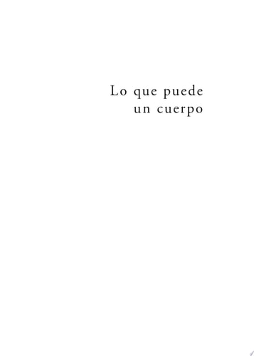 LO QUE PUEDE UN CUERPO, de CLARAMONTE ARRUFAT | portada del libro
