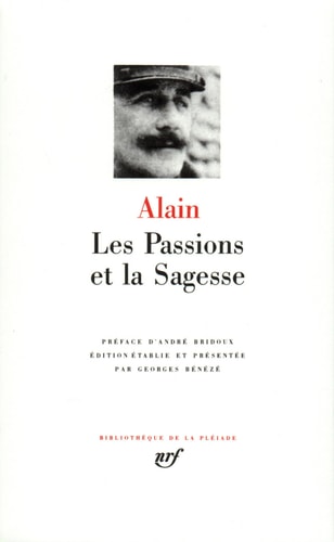 LES PASSIONS ET LA SAGESSE, de Alain | portada del libro