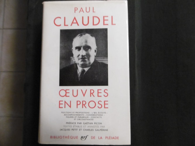 CLAUDEL OEUV PROSE, de Paul Claudel | portada del libro