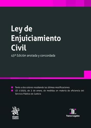 Ley de enjuiciamiento civil 45ª ed, de AA.VV. | portada del libro