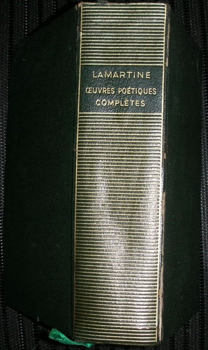 OEUVRES POETIQUES, de Alphonse de Lamartine | portada del libro