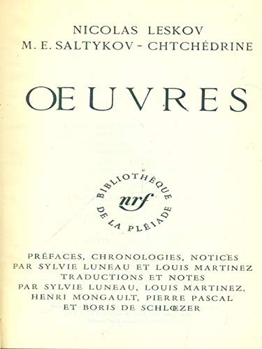 OEUVRES, de Nicolas Leskov | portada del libro