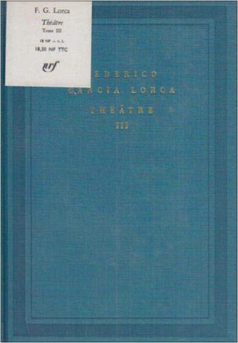 THEATRE T3, de Federico Garcia Lorca | portada del libro
