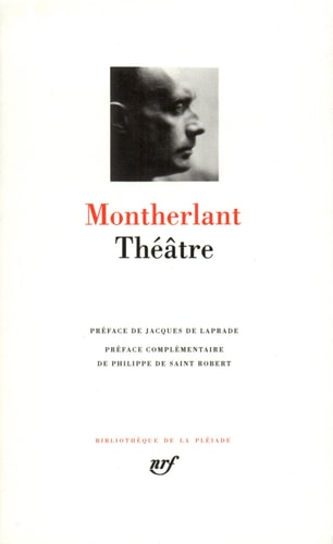 THEATRE, de Henry de Montherlant | portada del libro