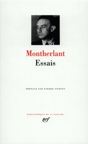 ESSAIS, de Montherlant | portada del libro