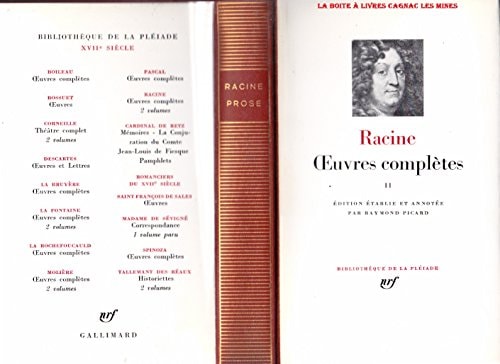 OEUVRES COMPLETES T2, de JEAN RACINE | portada del libro