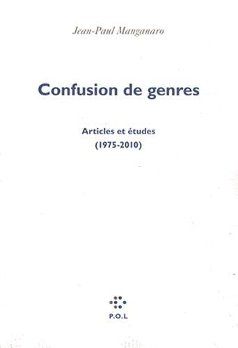 CONFUSION DE GENRES, de Jean-Paul Manganaro | portada del libro
