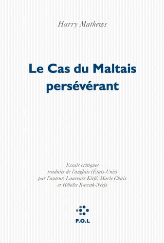 LE CAS DU MALTAIS PERSEVERANT, de Harry Mathews | portada del libro