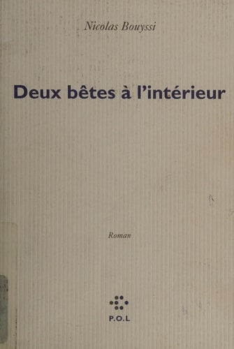 DEUX BETES A L'INTERIEUR, de Nicolas Bouyssi | portada del libro