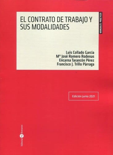 CONTRATO DE TRABAJO Y SUS MODALIDADES, de COLLADO GARCIA | portada del libro