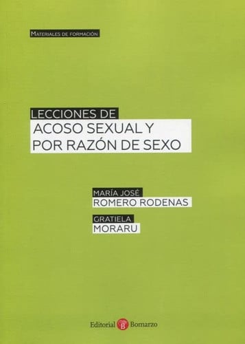 LECCIONES DE ACOSO SEXUAL Y POR RAZON DE SEXO, de ROMERO RODENAS | portada del libro
