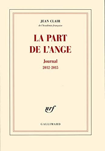 LA PART DE L'ANGE, de Jean Clair | portada del libro