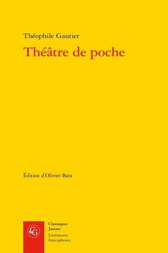 THEATRE POCHE, de GAUTIER THEOPHI | portada del libro