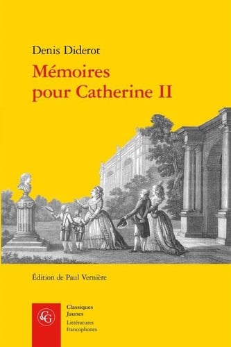 MEMOIRES POUR CATHERINE II, de DIDEROT DENIS | portada del libro