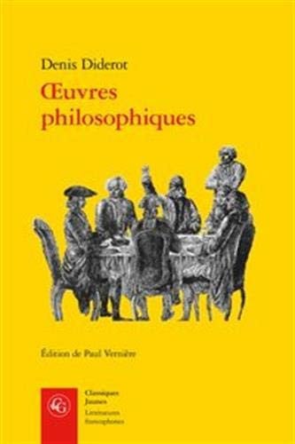 OEUVRES PHILOSOPHIQUES, de DIDEROT DENIS | portada del libro