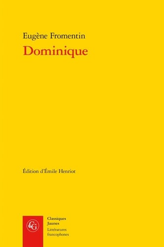 DOMINIQUE, de FROMENTIN EUGEN | portada del libro
