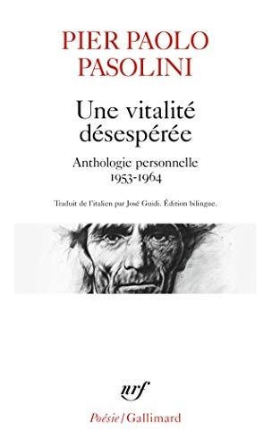 UNE VITALITE DESESPEREE, de Pier Paolo Pasolini | portada del libro