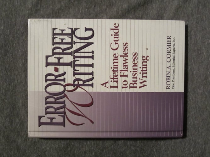 ERROR FREE WRITING LIF.G.FLAWLESS BUS., de CORMIER | portada del libro