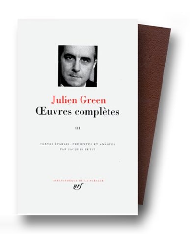 OEUVRES COMPLETES T3, de Julien Green | portada del libro