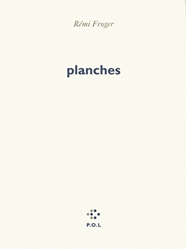 PLANCHES, de Rémi Froger | portada del libro
