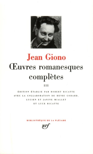 OEUVRES ROMANESQUES COMPLETES T3, de Jean Giono | portada del libro