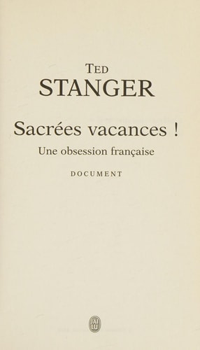 ACREES VACANCES !, de Ted Stanger | portada del libro