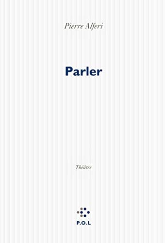 PARLER, de Pierre Alferi | portada del libro