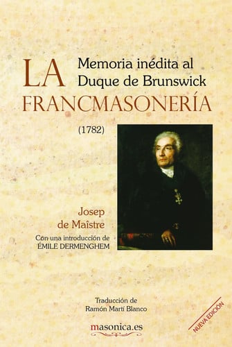 La Francmasonería, de de Maîstre | portada del libro
