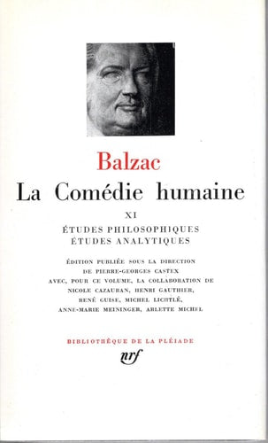 LA COMEDIE HUMAINE T11, de Honoré de Balzac | portada del libro