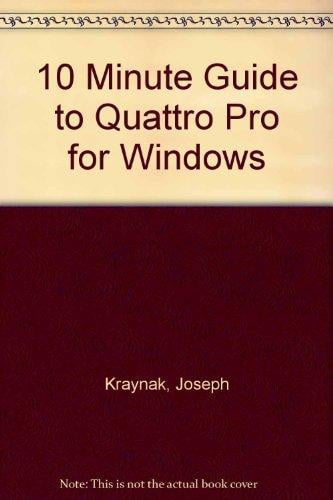 10 MINUTE GUIDE QUATTRO PRO, de KRAYNAK | portada del libro